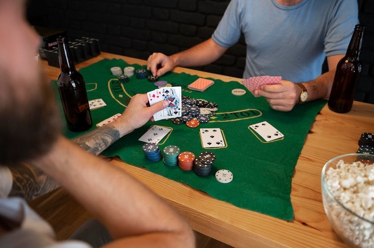 Dealer Texas Hold'em Bonus 4d slot di studio live dengan multi-kamera HD